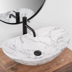 Накладной умывальник Rea Royal Statuario Marble Matt